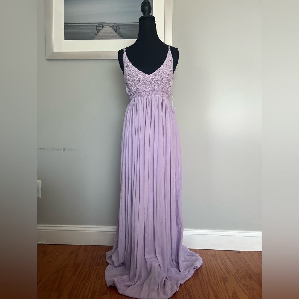 Pink Lilly Lavender Backless Maxi dress
